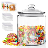 1 x RAW Customer Returns MASTERTOP storage jar, high-quality glass container for storage with 3.9 liter capacity - your goods stay fresh thanks to the glass lid with seal - free 15 preservation bags - RRP €27.62