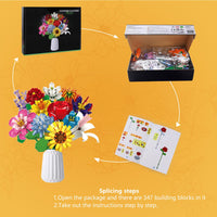 2 x RAW Customer Returns SIENON Flower Bouquet Kit, 1009 Pieces 12 Types of Flowers Collection, Building Blocks Flower Brick Toy Creative Project for Home Room Decoration Valentine s Day Christmas Birthday - RRP €79.98