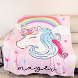 3 x Brand New PQCXXA Fleece Blanket for Kids Girls Unicorn Flannel Blanket Soft Flannel Blanket for Girls Gifts 150x200cm, Clouds  - RRP €68.4