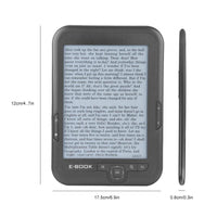 1 x RAW Customer Returns E-BOOK Reader 6 inch e-reader, E-Ink electronic ink screen, handwriting, blue leather cover, 1024x768 resolution display, 1 pair of headphones, 300DPI blue cover 16GB 8GB 4GB black  - RRP €130.26