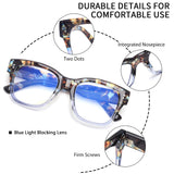 1 x RAW Customer Returns JM 3 Pack Square Reading Glasses For Women Men, Oprah Oversized Reading Glasses with Blue Light Blocking 1.0 - RRP €19.5