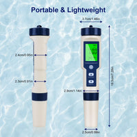 1 x RAW Customer Returns Flintronic PH Meter, 5 in 1 PH TDS EC Salinity Temperature Water Quality Tester, LCD Display with Green Backlight Water Quality Tester, for Aquariums Hydroponics Swimming Pool - RRP €23.42