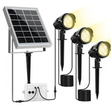 1 x RAW Customer Returns MEIKEE Solar Garden Light Pack of 3 with Remote Control 2700K 4000K 6000K 3 Brightness Levels IP66 Waterproof Solar Lamps Timing Function Outdoor Solar Spotlight for Garden Path Driveway Shrubs - RRP €39.99