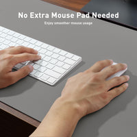 1 x RAW Customer Returns Aothia desk pad, mouse pad, office desk mat, non-slip PU leather desk mat, waterproof desk pad for office and home 60cmX35cm, light gray  - RRP €14.99