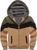 1 x RAW Customer Returns LLdress fleece jacket boys hoodie with zipper children s hoodie warm hooded jacket casual winter ourdoor sweat jacket with fleece lining hooded jackets for boys khaki-XL  - RRP €47.99