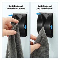 3 x Brand New Durdiiy 2 PCS Self Adhesive Metal Towel Holders, Stainless Steel Towel Holder Tea Towel Hooks Sticky Wall Hooks, Bath Towel Hooks Kitchen Utensils Towel Holder Wall Hooks Black  - RRP €72.0