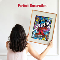 1 x Brand New NAIMOER Mickey Diamond Painting Adults, 5D Diamond Painting Pictures Mirror Diamond Painting Adults Diamond Painting Cartoon DIY Diamond Painting for Home Wall D cor 30x40cm - RRP €20.4