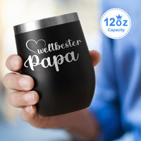 1 x RAW Customer Returns Livole Father s Day gifts for dad, father, fathers, dad gift birthday, Christmas - World s Best Dad - Best Dad Gifts, 350ml coffee mug to go, stainless steel mug with lid and straw - RRP €14.11