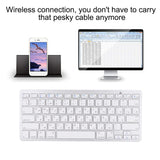 1 x RAW Customer Returns Bewinner Wireless Russian Keyboard, 78 Keys Bluetooth Ultra-thin Professional Multifunction Keyboard for OS Android Windows, White - RRP €24.53