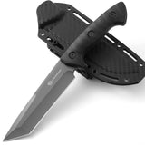 1 x RAW Customer Returns DRAGON Vein Tanto Knife Fixed Blade Survival Knife Belt Knife Outdoor Survival Knife Full Tang with ABS Handle and Sheath - RRP €25.99