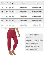 1 x RAW Customer Returns Terecey yoga pants women with skirt 3 4 capri pants elegant casual pants cotton jogging pants high waist harem pants for yoga pilates dancing jogging wine red L - RRP €16.93