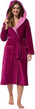 1 x RAW Customer Returns Morgenstern bathrobe for women made of cotton with hood in fuchsia women s bathrobe calf-length women s bathrobe velor size M Leonie - RRP €60.46