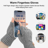 9 x Brand New Winter Half Gloves, Men and Women Stretchy Knitted Warm Fingerless Gloves for Outdoor Work Home Sports - RRP €105.21