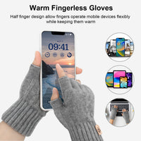 38 x Brand New Winter Half Gloves, Men and Women Stretchy Knitted Warm Fingerless Gloves for Outdoor Work Home Sports - RRP €444.22