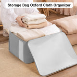 2 x Brand New LBTrading Under Bed Clothes Storage Bag - Oxford Fabric Bedroom Organizer Storage Box for Clothes Quilts Blankets Bedding Toys 54 x 42 x 20 cm, Gray - RRP €33.32