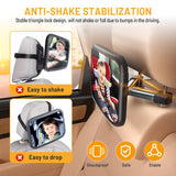 1 x RAW Customer Returns ENONEO 360 Car Mirror Baby Back Seat Upgrade , Shatter-proof Rear Seat Mirror Car Baby Back Seat Mirror Children s Mirror Car Rearview Mirror for Baby Car Seats and Reboarder Child Seats, Wider Clearer - RRP €19.99