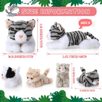 2 x RAW Customer Returns Skylety 5 Pieces Cat Cuddly Toy with Babies Inside, Mama Cat with 4 Cute Fluffy Kittens Plush Toys in the Belly, Cat Stuffed Toys for Birthday Gift, Sleeping, Cuddling Gray  - RRP €73.36