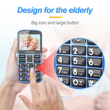 1 x RAW Customer Returns ukuu Mobile Phone for the Elderly with SOS Button and Charging Base, Large Keys High Volume USB-C 1000mAh Battery 2.3 Inch Large Screen Easy to Use Cellphone for the Elderly - Blue - RRP €34.7