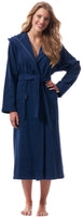 1 x RAW Customer Returns Morgenstern women s bathrobe with hood, cotton, terry cloth, long, navy blue, size MI 40 42 - RRP €50.36