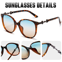 1 x RAW Customer Returns KANASTAL Light Brown Leopard Sunglasses Women Polarized Leopard Round Circle Vintage Tortoise Frame Fashionable UV400 for Travel Shopping - Light Brown - RRP €18.8