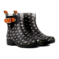 1 x RAW Customer Returns Geweo Wellington Boots Women s Mid-Height Chelsea Men s Waterproof Rain Boots Women Breathable Boots Rubber Short Shaft Flat Thick Sole Work Boots Dalmatians Size 40 - RRP €33.88