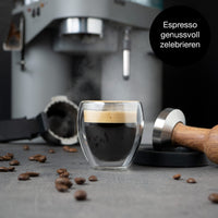 1 x RAW Customer Returns Moritz Moritz Barista Roma 4 x 60 ml espresso glasses double-walled - Espresso cup set made of glass for hot and cold drinks - Dishwasher safe - RRP €19.15