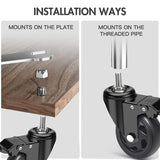 1 x RAW Customer Returns IQWTU swivel castors 125MM with brake, 4 pieces of furniture castors with M10 X 25mm 3 8 x 1 screw, heavy-duty castors including mounting accessories, transport  up to 700KG, castors for indoor and outdoor use - RRP €42.29