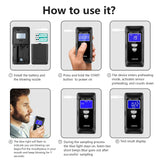 1 x RAW Customer Returns LAMJAD Breathalyzer Breathalyzer with 10 Mouthpieces and Digital LCD Screen Semiconductor Sensors, Police Accurate Breathalyzer for Personal and Professional Use - RRP €30.24