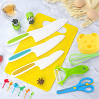 10 x Brand New Lucywey 23-piece children s knife set for children from 3 years, comes with packaging box, suitable as a gift, children s safety chef s knife, kitchen knife, Montessori knife, children s cooking set - RRP €269.9