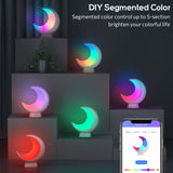 1 x RAW Customer Returns ECOLOR WIFI LED table lamp, dimmable bedside lamp, APP control, smart moon lamp compatible with Alexa and Google Assistant, timer function, scene modes, night light for bedroom and living room - RRP €60.49