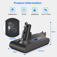 1 x RAW Customer Returns Batterytec replacement battery for Dyson V10 SV12 Absolute V10 Cyclone V10 motor head, V10 battery 25.2 V 2500 mAh - RRP €31.76