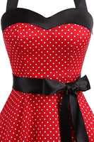 1 x RAW Customer Returns Babyonlinedress Women s Empire Dress, Dotted Size. Large, red - RRP €27.6