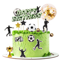 3 x Brand New 29 pieces cake decoration football set, football cake decoration boy, football cake topper, cake topper decoration birthday children, football birthday cake decoration gifts for party cake decoration - RRP €18.12