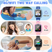 1 x RAW Customer Returns 4G Kids Smartwatch Phone, Smartwatch Kids with Video Phone Call, Smartwatch for Kids with 360 Rotating HD Touch Screen Kids Smartwatch WiFi Video Call SOS for Boys Girls T30 Blue  - RRP €45.37