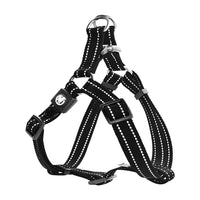 5 x Brand New DDOXX Step-in Dog Harness Nylon, Reflective, Adjustable Many Colors Sizes for Small, Medium Large Large Cat Puppy Chest Harness Black, L - RRP €109.95