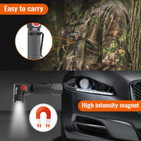 1 x RAW Customer Returns NICRON B74T Red Light and LED Flashlight, 90 Degree Rotatable Head Magnetic Base 700 Lumen Rechargeable IP65 Waterproof for Fishing Night Observation Outdoor - RRP €31.25