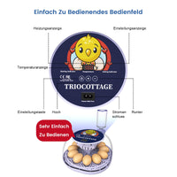 1 x RAW Customer Returns Fully automatic incubator, TRIOCOTTAGE incubator, hatching machine with automatic rotation system and temperature control for chicken coop, incubator chickens, quail - RRP €60.4