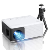 12 x RAW Customer Returns AKIYO Projector with Tripod, 6000 Lumen Mini Portable Projector 1080P Supported, 65000 LED Hours Home Video Projector Support Keystone and Zoom, Compatible with HDMI USB Smartphone TV Stick PC - RRP €839.88