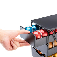 1 x RAW Customer Returns Flagship For Nespresso Pod Holder Drawer Large Mullti Tier Coffee Pod Holder Vertuo 4 Tiers 80 Pods  - RRP €43.98