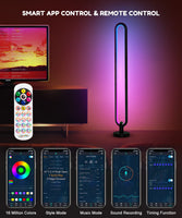 1 x Brand New LED floor lamp living room dimmable RGB light with 6 color modes and music sync modes, U-shaped floor lamp with intelligent APP control for TV ambient lighting, gaming, party, PC, room decoration - RRP €52.5