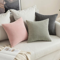 1 x RAW Customer Returns MIULEE Set of 2 Cushion Covers Decorative Pillows Grainy Decorative Pillowcase Cushion Cover Sofa Cushion Decorative Cover Soft Decorative Pillow Couch Cushion Pillow for Living Room Bedroom 55 x 55 cm Light Grey - RRP €28.49