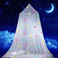 3 x Brand New YANSYUN Luminous Star Mosquito Net, Fluorescent Star Bed Canopy, Dome Mosquito Net, Pre-glued Luminous Star Bed Canopy, Canopy Bed Curtains - RRP €68.4