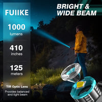 1 x RAW Customer Returns FUIIKE Mini LED Torch Extremely Bright USB C Rechargeable Torch LED 1000 Lumens Waterproof with 4 Modes Tactical Handheld Small Torch for Outdoor Camping Hiking Emergency - RRP €19.99