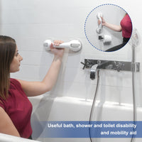 2 x RAW Customer Returns Newthinking Shower Grab Bar with Suction Cup 30CM, Grab Bar Shower Without Drilling, Grab Bar Bathtub Bathroom Walking Aid for Seniors Bathroom, 1 Piece - RRP €34.28