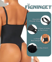 1 x Brand New Figninget Shapewear Women s Tummy Control Bodysuit Shaping Body Shaper Sculpting Thong with Bodice Body Strong Shaping Adjustable Shoulder Strap - RRP €34.27