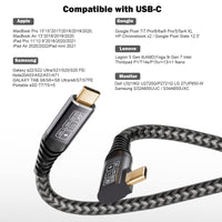 1 x RAW Customer Returns CAKOBLE Cable USB C a USB C 0.5M, 20Gbps USB 3.2 Gen2 2 Cable USB C Corto, 4K 60Hz Video Transmission, 100W Cable USB C Carga Rapida For MacBook Pro, Xiaomi, Samsung,USB C 90 grados - RRP €12.99