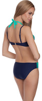 1 x RAW Customer Returns aQuarilla Women s Bikini Set 71H191 Navy Mint, 36  - RRP €34.27