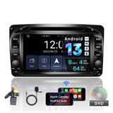 1 x RAW Customer Returns Amaseaudio Real Android 13 Car Radio, Wireless Carplay Android Auto, DSP , Built-in DVD Player, 2 Din Compatible with Benz W168 W203 W209, 7 Touchscreen, WiFi Bluetooth 5.0 Rear View Camera - RRP €250.08