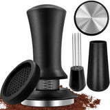 1 x RAW Customer Returns Wenosda Coffee Tamper 51mm, Espresso Tamper Pressure Regulator, Tamper Set including Tamper Mat Tool, 304 Stainless Steel Coffee Tamper Tamper with Scale Adjustment - RRP €25.99