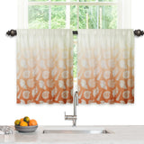 24 x Brand New blunique Kitchen Curtains 26 Inch Tiers Curtains Farmhouse Short Half Window Room Cafe Curtains for Kitchen, Bathroom, Room RV Set Rod Pocket 2 Panels Coral Beach, 28 x 36 70 x 90 cm  - RRP €489.6